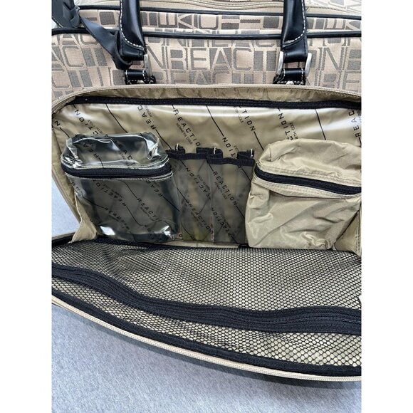 Kenneth Cole Reaction Beige 17" Under seat Rolling Carry On Laptop Bag Wheels - Picture 8 of 16